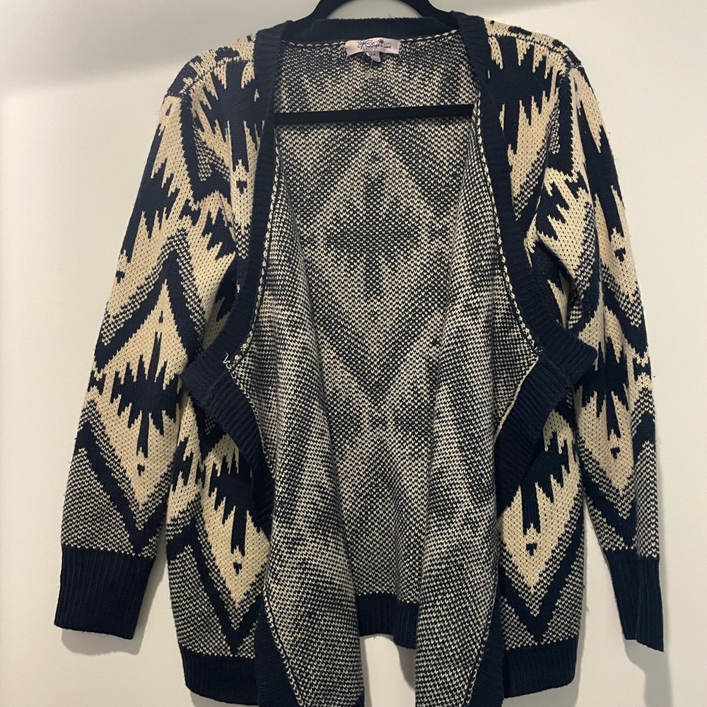 Blue & Cream Cardigan